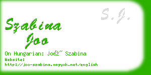 szabina joo business card
