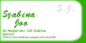 szabina joo business card